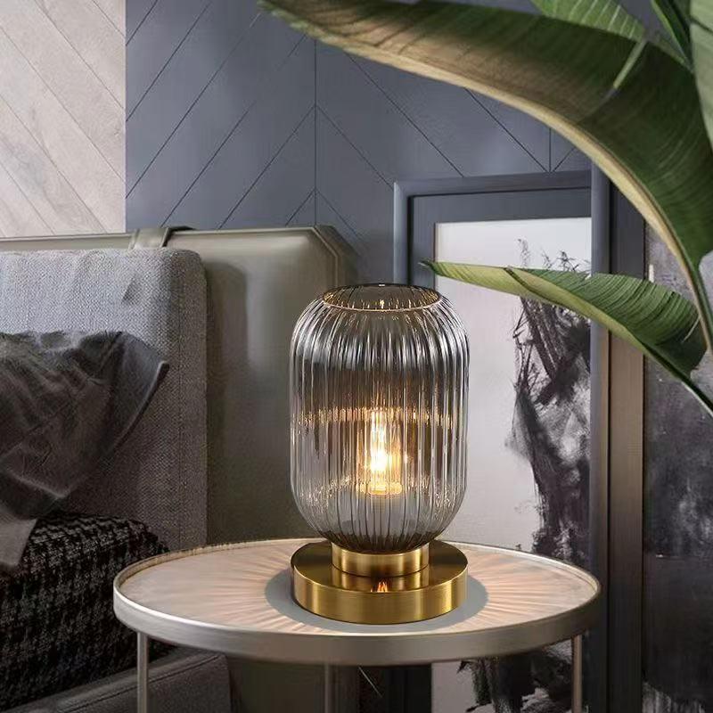 Nordic Minimalist Glass Desk Lamp - Modern Retro Bedside Light