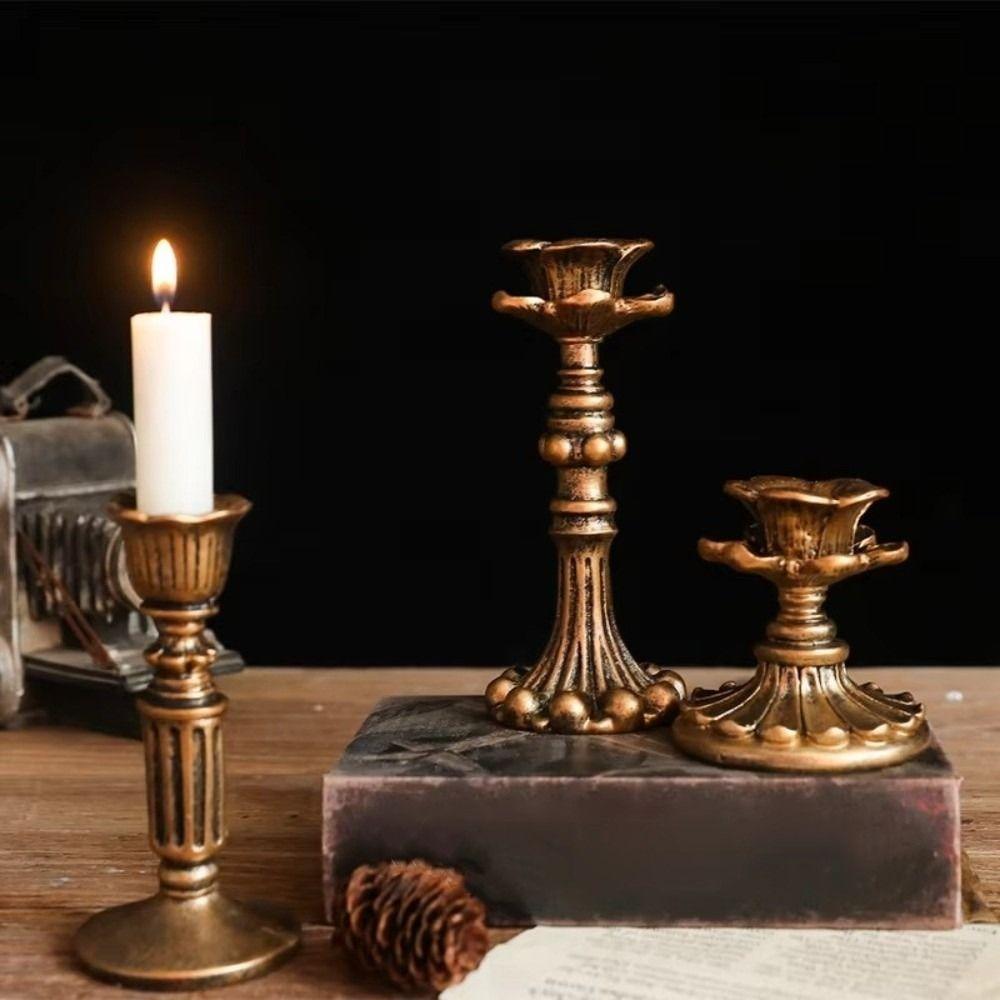 Vintage Classical Candle Holder Candle Stand Tabletop Candle Holders  For Wedding Party