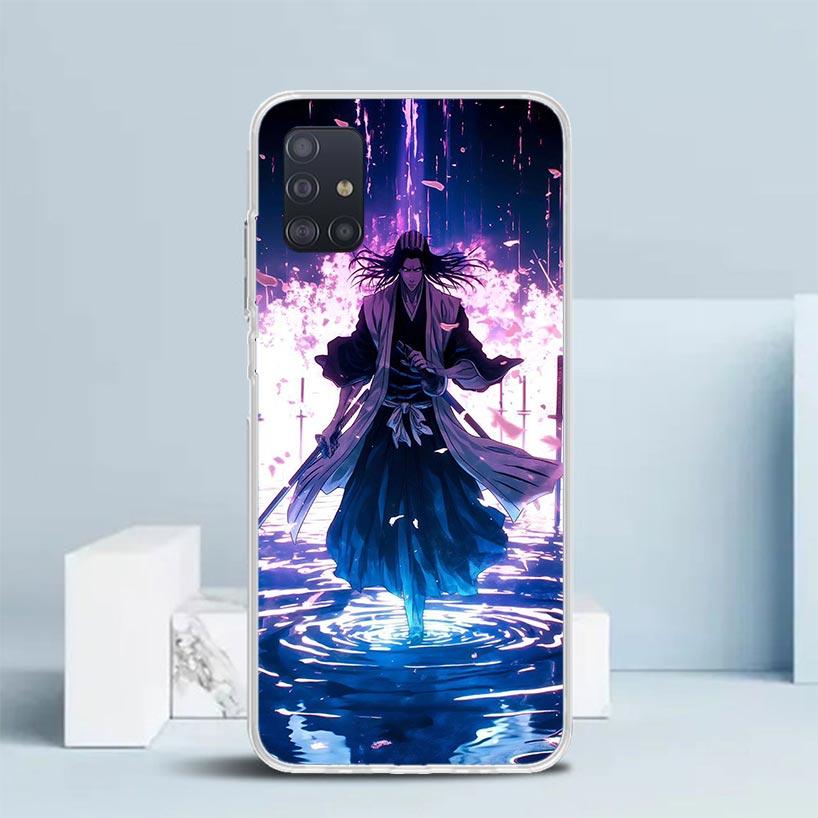Bleach Kuchiki Byakuya Soft Cover for Samsung Galaxy A12 A22 A32 A52 A72 A02S Phone Case Note 20 Ultra 10 S10 Plus A51 A71 A50S