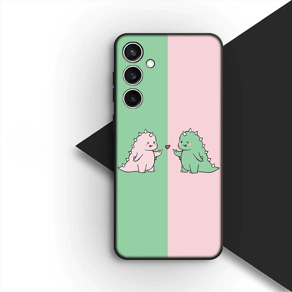 Protective Cover for Samsung Galaxy S24 S25 S23 FE Ultra Plus S7 Edge S25+ S23+ A56 5G Casing Phone Case Anime DinosaurS