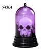 Spooky Skull Lamp Halloween Pumpkin Lantern, Battery Operated LED Light, with Hanging Buckle, Plastic Lantern Durable Lighting, for Party Props