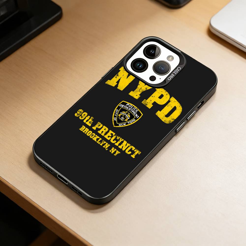 B-Brooklyn Nine 99  Phone Case For iPhone 17,16,15,14,13,12,11 Plus,Pro Max,XS,Colored Silver Plated Inside Cover