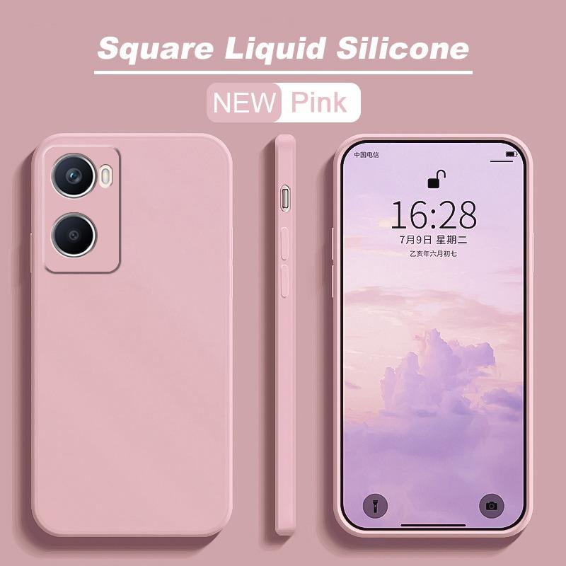 Custodia in silicone liquido di lusso per OPPO A15 A15S A18 A38 A58 A53 A52 Reno 10 5G A57 A77S A76 A78 A57S A96 4G 5G Custodia quadrata