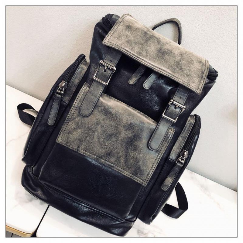 Backpack Men's Cowhide Backpack Large Capacity Fashion Trend Computer Bag Travel Bag Casual Soft Leather School Bag Trend
