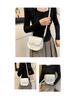 2024 Winter Textured Stylish Women's Crossbody Saddle Bag - Korean Style