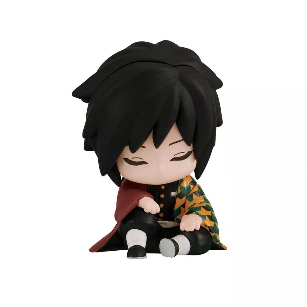 Modèle de Collection Gacha Authentique Demon Slayer Poupée Position Couchée Mignonne Décor de Table Figurine d'Action Tomioka Giyuu Jouets