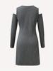 Autumn 2023 Women's Off-Shoulder Bodycon Dress: Long-Sleeved, Short Skirt, Sexy European & American Style