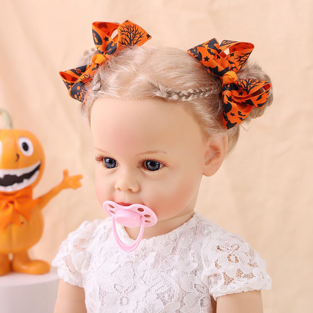 8Pcs/Set Halloween Bow Skull Hairclip for Kids Funny Hairpin Gothic Personality Girls Children Party Baby Hair Accessories Set