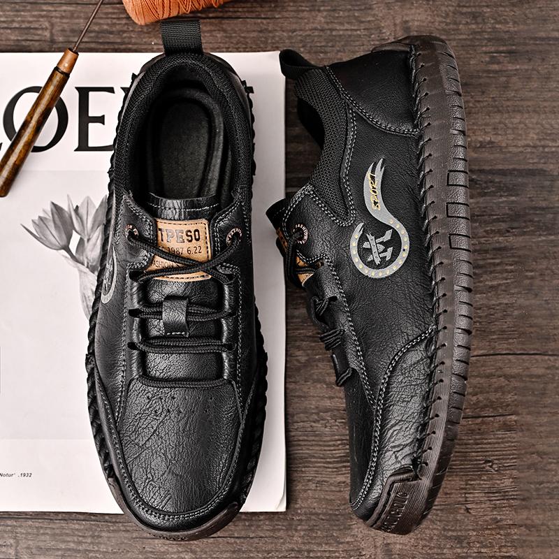 Męskie buty skórzane Ręcznie robione sneakersy Buty codzienne outdoorowe