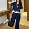 Women's Korean Lace Patchwork High-Waisted Wide-Leg Jeans, Petite Plus Size, Stylish Summer 2026
