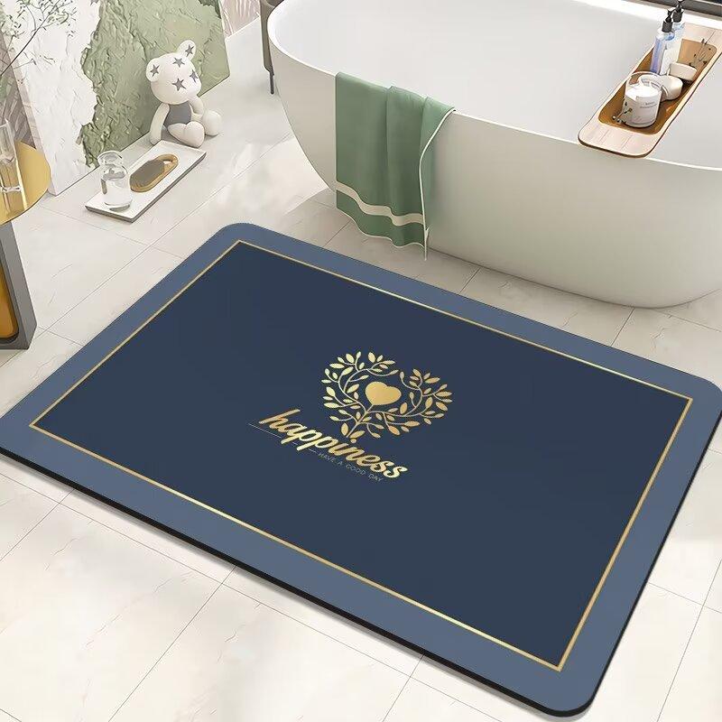 Diatom Mud Absorbent Floor Mat Bathroom Bathroom Bathroom Door Entry Non-Slip Foot Mat Bathroom Toilet Carpet