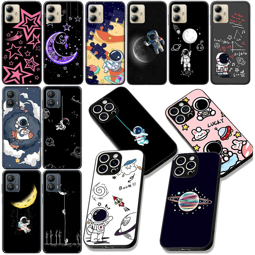 Galaxy Moon Heaven Astronaut Stars Cover for Motorola Moto Edge 70 60 Fusion NEO Pro G Stylus G56 G96 G52 G04 G05 20 Phone Case