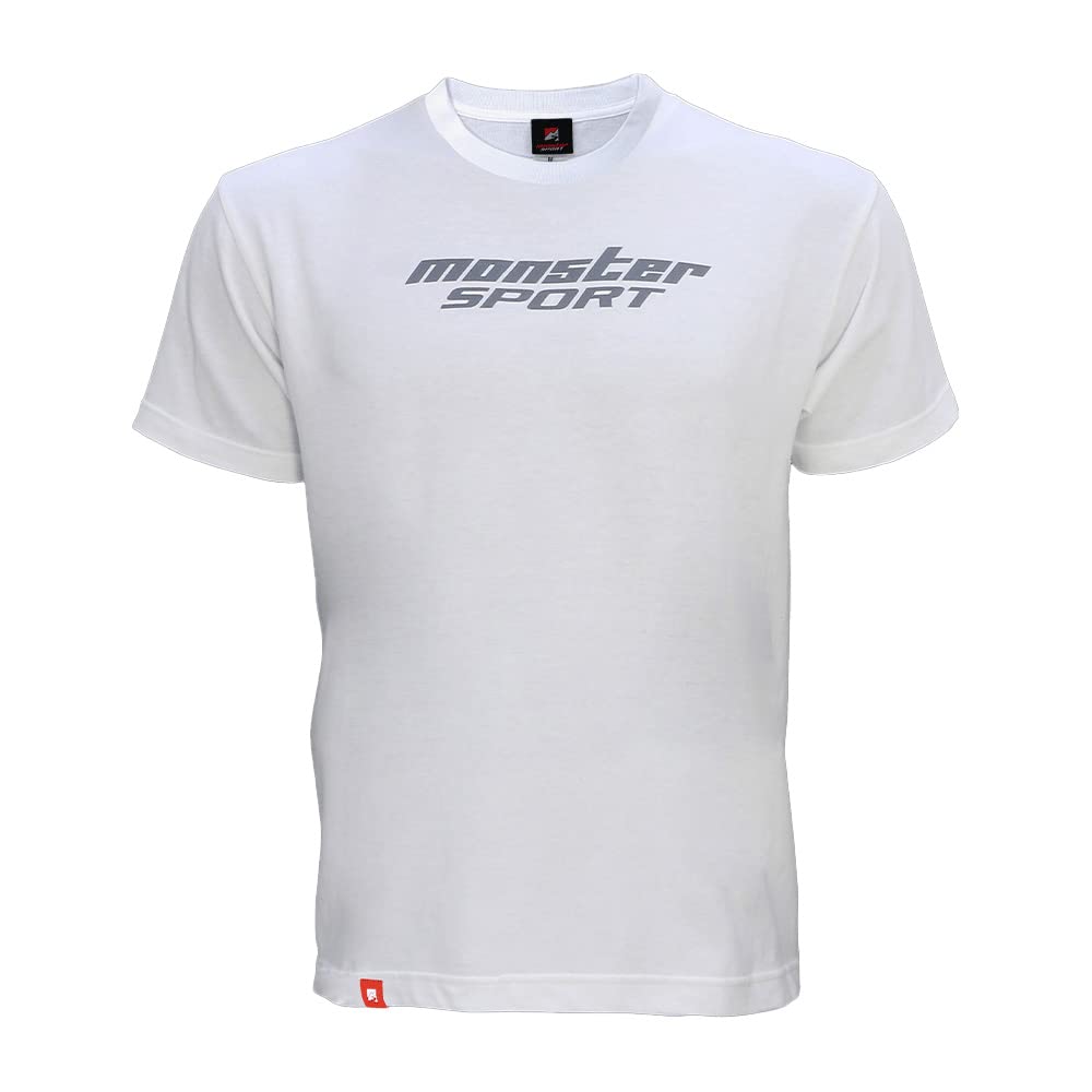 

MONSTER SPORT ZWS75WL Футболка из плотного хлопка с принтом, белая, L, рукав, (Джерси 5,6 унции) белый