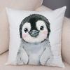 Aquarell niedliche Tier Kissenbezug Sofa Home Decor Zebra Giraffe Nilpferd Affe Löwe Fuchs Kissenbezug Kissenbezug