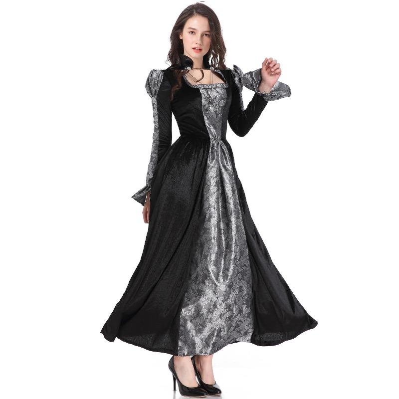 

ourt eath ampire Vapire niform, alloween Costume, itch Costume, emale host Dress XXL