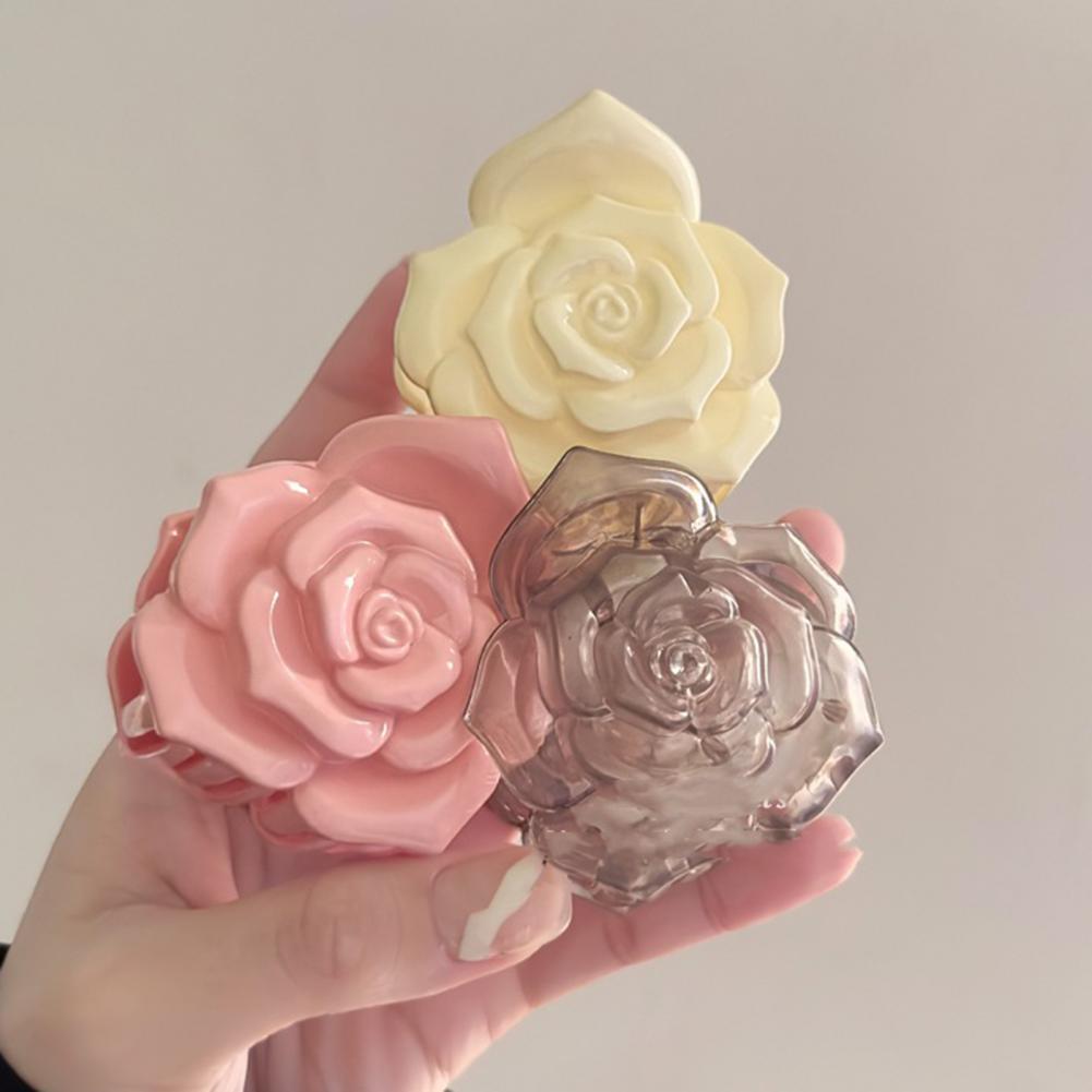 Female Hair Claw 3D Rose Flower Grip Clip Anti-slip Teeth Back Head Clip Large Shark Hair Claw Hair Add-ons High Quality Practical Daily Use