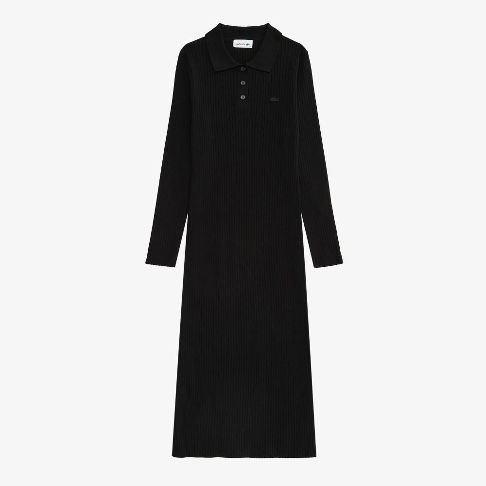 Lacoste Women's Ribbed Knit Collar Dress EF997E-55N031