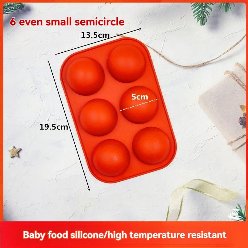 

3D Ball Round Half Sphere Silicone Mold Half Ball Cake Tray Dome Baking Moulds DIY Pudding Candy Jelly Kitchen Baking Tool