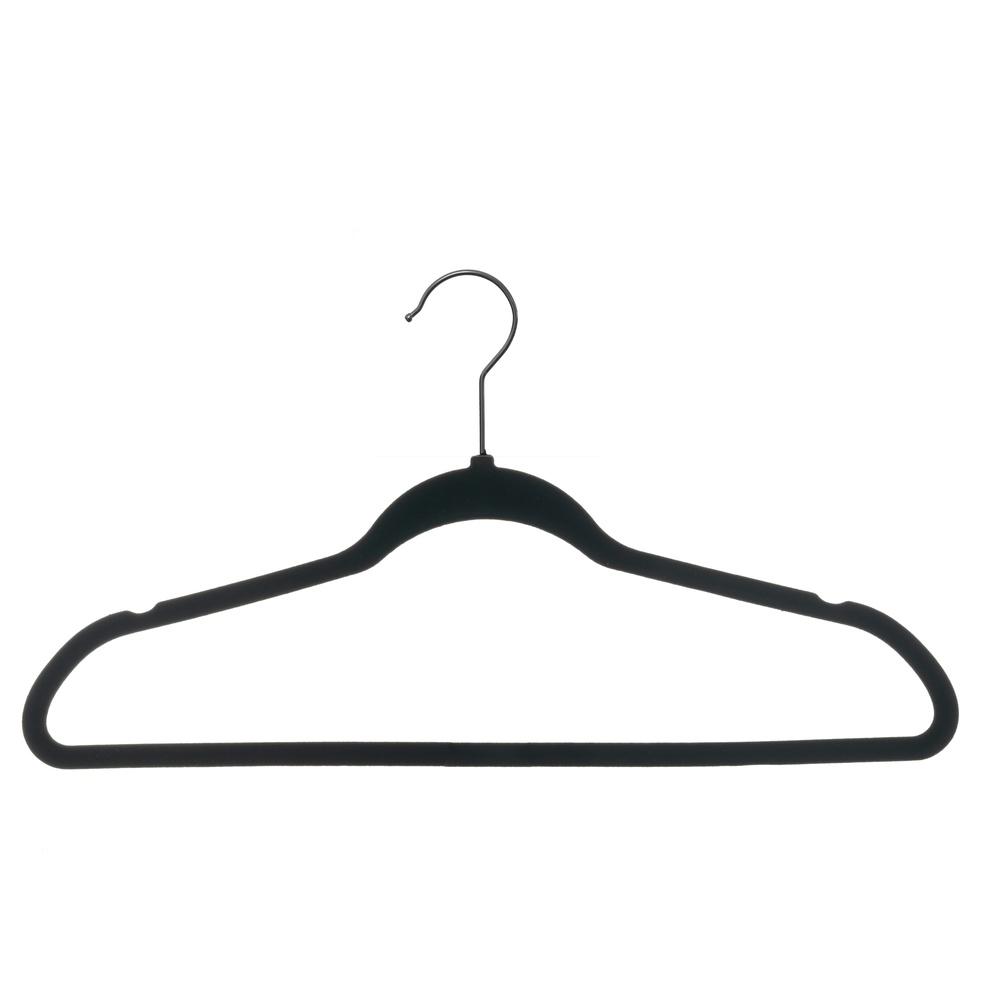 Non-Slip Velvet Adult Hangers 5 Count Ultra Slim Space Saving Closet Organizer Flocked Notched Swivel Hook Durable Clothes