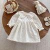 Herbst-Stickerei-Kragenkleid für Mädchen, Alter 1-8 - Eleganter Frühlings-/Herbst-Prinzessinnenrock