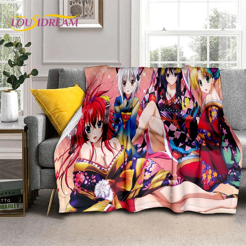 Cartoon Sexy Girl High School DxD Anime 3D Blanket,Soft Throw Blanket for Home Bedroom Bed Sofa Picnic Travel Cover Blanket Kids