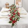 Simulated Christmas Rattan Vine No Maintenance Faux Willow with Red Berry Garland Wedding Party Home Decor