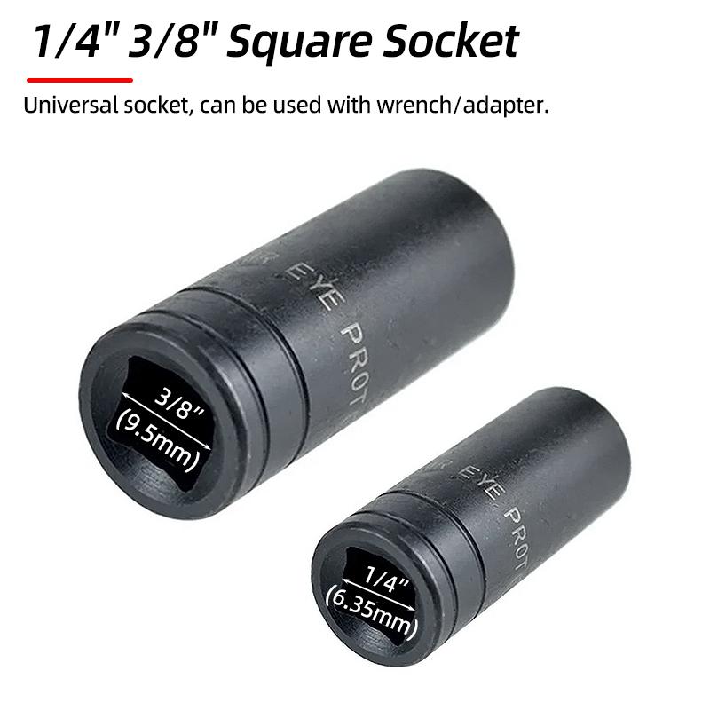 Double Head Square Tap Die Socket Adapter Set Taps Reamer Extractor 1/4" 3/8" Socket Driver Thread Repair Electric Drill Tools