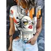 Koszulki damskie T-shirt z nadrukowanymi postaciami z kreskówek Harajuku Vintage Koszulki z krótkim rękawem O Neck Zabawny Top Oversize Odzież damska