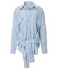 Inegi Tie-Waist Oversized Shirt (Blue)