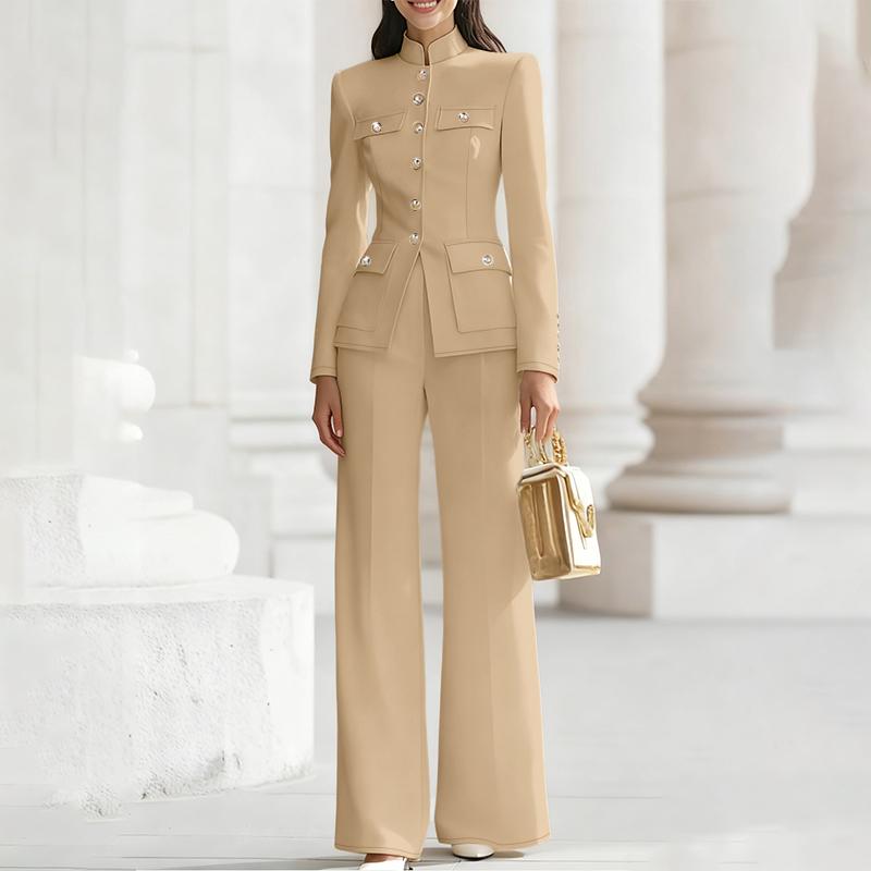 ZANZEA Women Long Sleeve Blouse and Long Pants Casual Two Piece Suit Sets