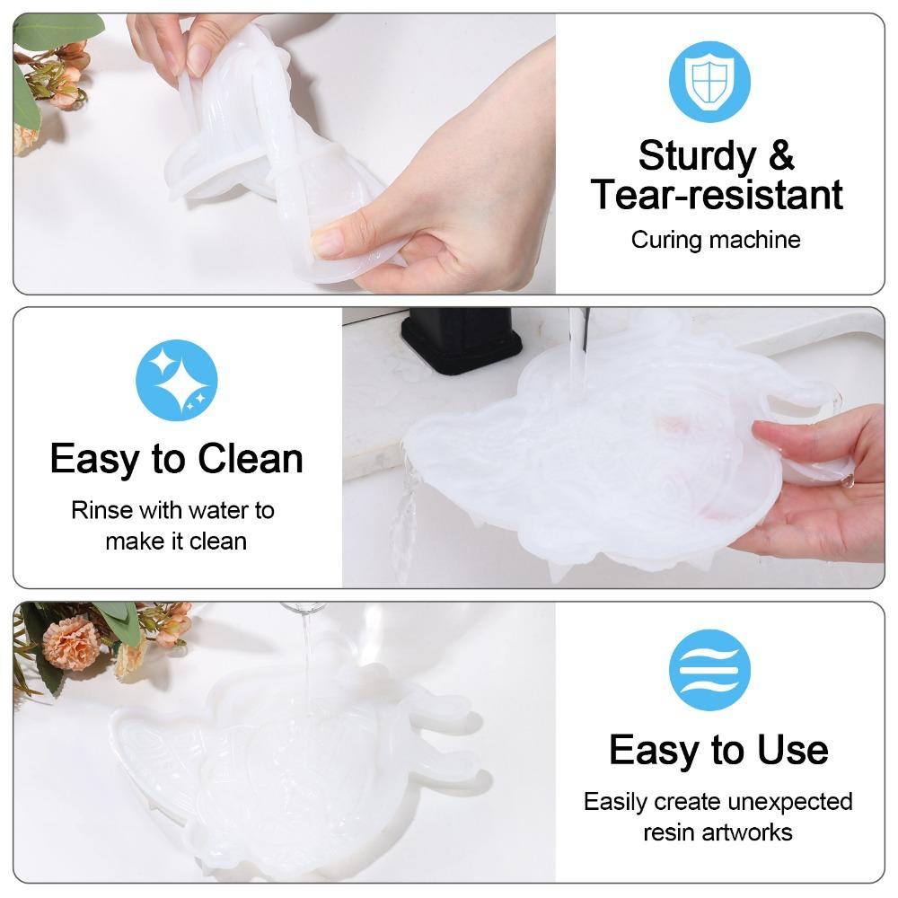 Wall Art 3D Animal Epoxy Resin Mold Vampire Bat Owls Phoenix Deep Epoxy Molds for Epoxy Casting