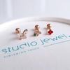 1+1+1 Butterfly Emerald Flower Ruby Piercing (3 Types) (S5343822)