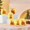 Nowa Świąteczna LED Znicz Elektroniczny Symulacja Świecy Mikołaj Bałwan Światło Atmosferyczne FesOświetlenie Otoczenia Xmas Prezent