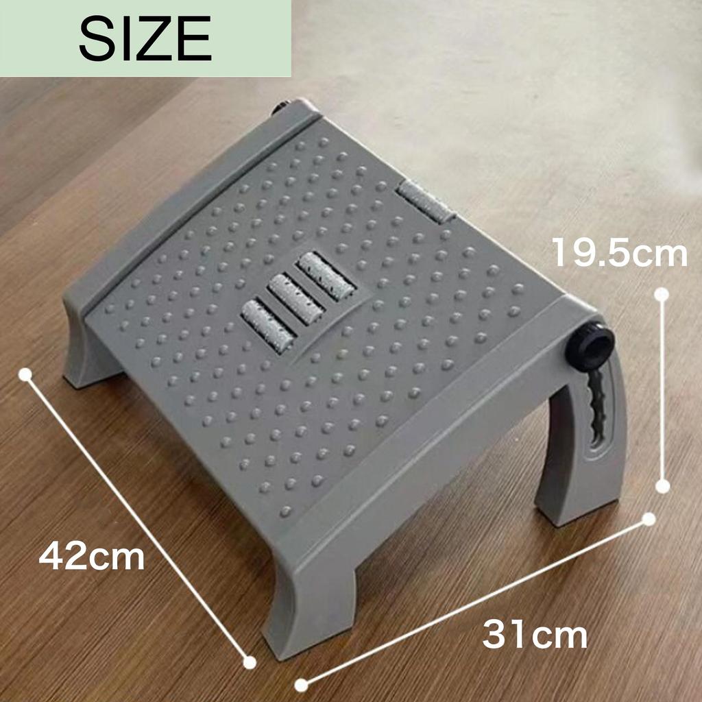Asdays Height Office Adjustable Angle and 6 Levels Under-Desk Footrest, Adjustable, Footrest, Comfortable, Height, (White)