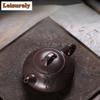 161ml Classic Yixing Purple Clay Teapots Artists Handmade Lotus Nut Pot Raw Ore Azure Mud Kettle Chinese Zisha Tea Set Ornaments