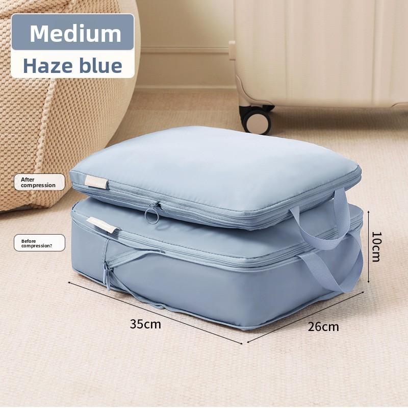 Travel Storage Bag With Memory Fabric For Luggage Organization And Clothing Packing