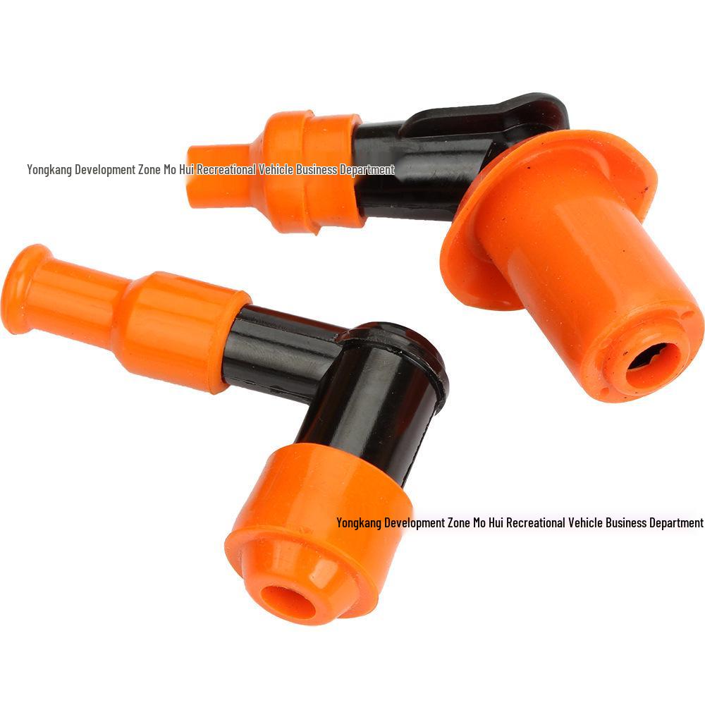

Orange High-Voltage Spark Plug Cap for ATV/Motorcycle (GY6 50-250CC) Bent Head