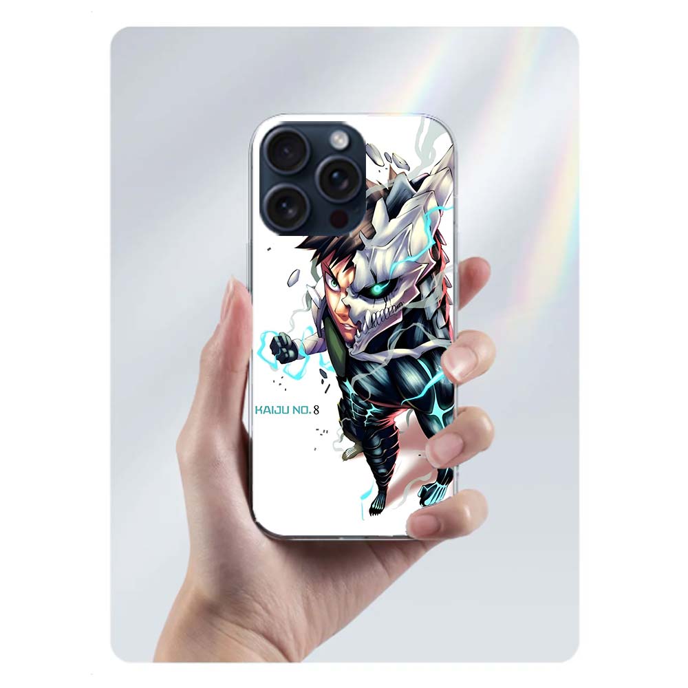 Kaiju No. 8 Anime Clear Phone Case For Iphone 17 Air 16 Pro Max 15 Pro 14 Plus 17E 16E 11 13 12 Mini Cover Cases Fundas Cell TPU