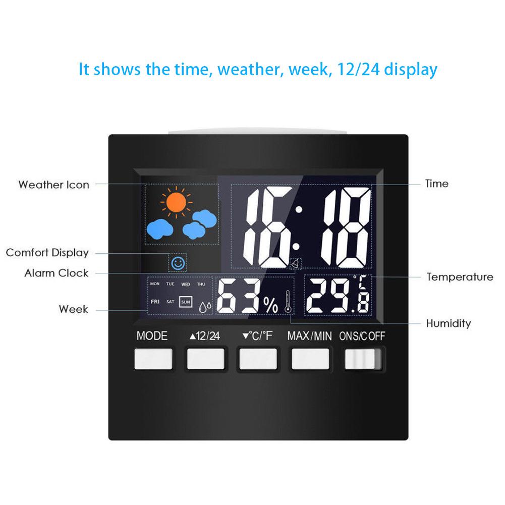 Digital Household Thermometer Hygrometer Air Temperature Humidity Tester Meter Gauge