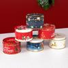 Christmas Tinplate Candy Tin Can Metal Box Cartoon Elk Santa Claus Letter Printed Xmas Candy Cookie Tea Storage Gift Case