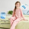 Deesha Girls' Breathable Viscose Long-Sleeve Loungewear Set