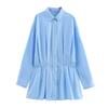 Kaslead New Arrival Women's Clothing Fashion Style Fashion Wide Pleated Design Shirt Style Dress 6929087