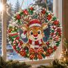 Christmas Carousel Diamond Art Hanging Ornament 5D DIY Pearl Diamond Painting Acrylic Pendant Xmas Tree Window Hanging Decor