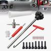 Valve Core Removal Tool 23Pcs Tire Stem Set, Quick Change Installer Kit with TR413/TR414 Stems, 4-Way for Cars Motorcycles Dual-head