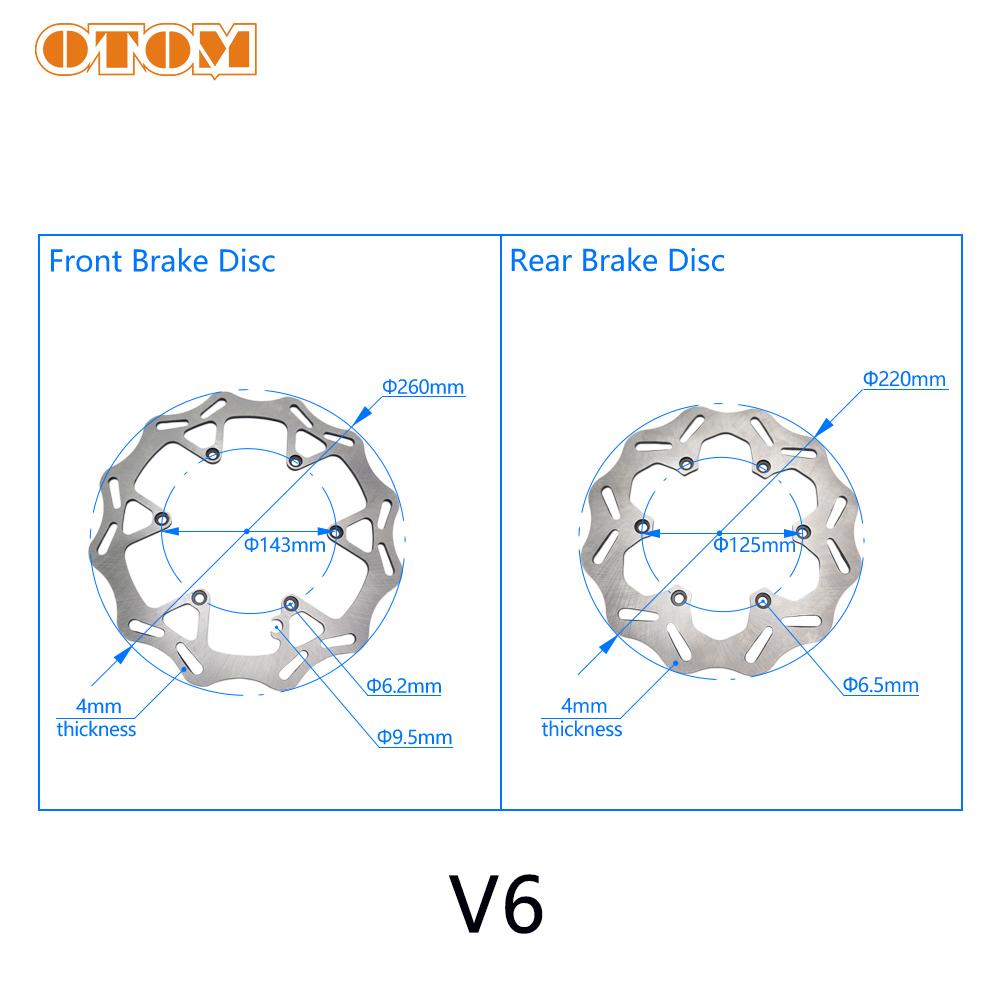 Motorcycle Front Rear Brake Disc For KTM SX XC EXC XCW 98-25 HUSQVARNA TC FC/TX/FX TE/FE GASGAS EC EX MC 4mm Brake Rotor 6 Holes