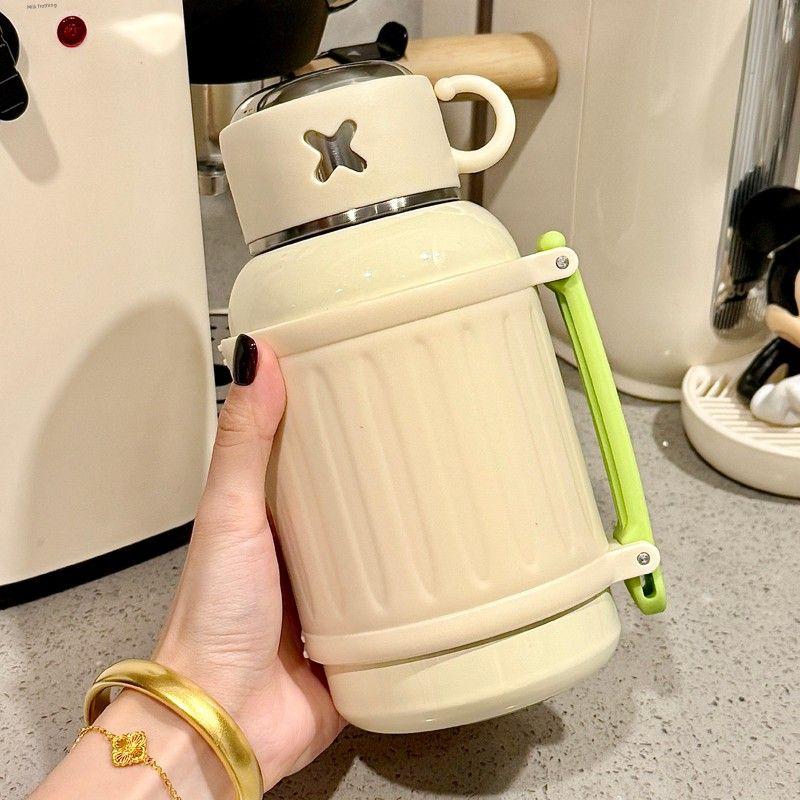 Large-Capacity Thermos Cup for Women, High-Looking 2025 New Model, Large Belly Water Cup with Lid for Drinking Water, 316 Stainless Steel Cup