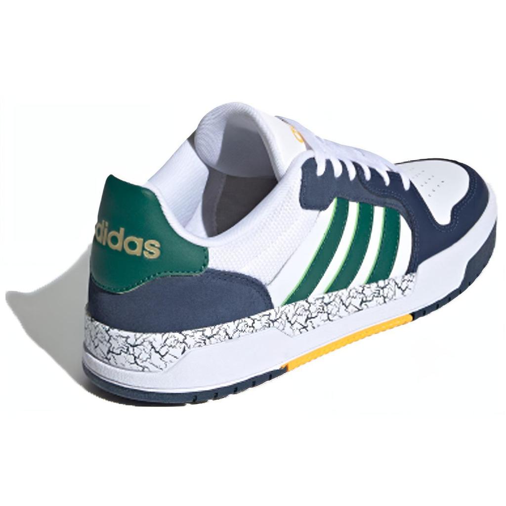 adidas Neo Entrap Synthetic Leather Simple Low-Top Skate Shoes Unisex Sneakers White Blue Green FZ1119