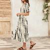 Women's Summer Loose V Neck Short Sleeve Dress, Elegant Dress
