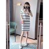Women's Elegant Knit Polo Midi Dress