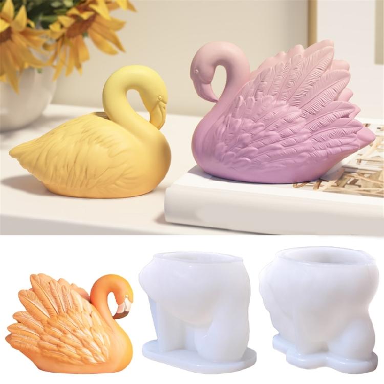 Flamingo Figur Silikonformen Gips Silikonformen für Kerzen Seifenherstellung Fondant Silikonform Epoxidharz Formen